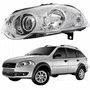 Farol Fiat Weekend 2008 Até 2016 Máscara Cromada Com Anel Cromado Lado Esquerdo Motorista