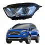 Farol Principal Ford Ecosport 2018 2019 2020 2021 Máscara Cromada Com Led Lado Esquerdo Motorista