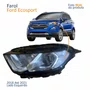 Farol Principal Ford Ecosport 2018 2019 2020 2021 Máscara Cromada Com Led Lado Esquerdo Motorista