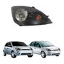 Farol Ford Fiesta Hatch Sedan 2003 Até 2007 Mascara Negra Lado Direito Passageiro