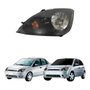 Farol Ford Fiesta Hatch Sedan 2003 Até 2007 Mascara Negra Lado Esquerdo Motorista