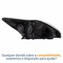 Farol Ford Focus 2009 Até 2013 Máscara Negra Lado Esquerdo Motorista