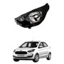 Farol Ford Ka 2019 2020 2021 Máscara Negra Lado Esquerdo Motorista
