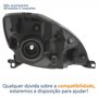 Farol Principal Ford Ka 2008 Até 2014 Máscara Negra Lado Esquerdo Motorista
