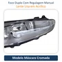 Farol Ford New Fiesta 2014 Até 2019 Máscara Cromada Lado Direito Passageiro