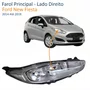 Farol Ford New Fiesta 2014 Até 2019 Máscara Cromada Lado Direito Passageiro