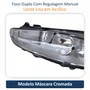 Farol Ford New Fiesta 2014 Até 2019 Máscara Cromada Lado Esquerdo Motorista