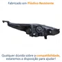 Farol Ford New Fiesta 2014 Até 2019 Máscara Cromada Lado Esquerdo Motorista