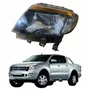 Farol Principal Ford Ranger 2012 Até 2016 Máscara Negra Pisca Âmbar Lado Esquerdo Motorista