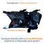 Farol Ford Ranger 2017 Até 2023 Máscara Negra Com Projetor Lado Direito Passageiro