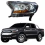 Farol Ford Ranger 2017 Até 2023 Máscara Negra Com Projetor Lado Esquerdo Motorista