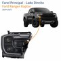Farol Ford Ranger Raptor 2024 2025 Full Led Com Projetor Com Reator Lado Direito Passageiro