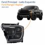 Farol Ford Ranger Raptor 2024 2025 Full Led Com Projetor Com Reator Lado Esquerdo Motorista