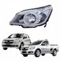 Farol Gm Agile Montana 2009 Até 2013 Máscara Cromada Lado Esquerdo Motorista