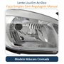 Farol Gm Celta 2006 Até 2016 Prisma 2007 Até 2012 Original Arteb Máscara Cromada Lado Direito Passageiro