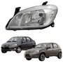 Farol Gm Celta 2006 Até 2016 Prisma 2007 Até 2012 Original Arteb Máscara Cromada Lado Esquerdo Motorista