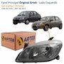 Farol Gm Celta 2006 Até 2016 Prisma 2007 Até 2012 Original Arteb Máscara Cromomix Lado Esquerdo Motorista