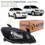 Farol Gm Celta 2006 Até 2016 Prisma 2007 Até 2012 Original Arteb Máscara Negra Lado Direito Passageiro