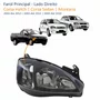 Farol GM Corsa 2003 Até 2012 Montana 2003 Até 2010 Foco Duplo Máscara Negra Pisca Liso Lado Direito Passageiro
