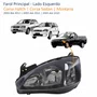 Farol GM Corsa 2003 Até 2012 Montana 2003 Até 2010 Foco Duplo Máscara Negra Pisca Liso Liso Lado Esquerdo Motorista