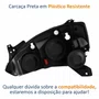 Farol Gm Corsa 2003 até 2012 Montana 2003 até 2010 Foco Duplo Máscara Negra Pisca Raiado Lado Direito Passageiro