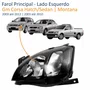 Farol Gm Corsa 2003 até 2012 Montana 2003 até 2010 Foco Duplo Máscara Negra Pisca Raiado Lado Esquerdo Motorista