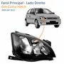 Farol Gm Corsa Hatch 2003 até 2012 Foco Duplo Máscara Negra Pisca Raiado Lado Direito Passageiro