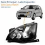 Farol Gm Corsa Hatch 2003 até 2012 Foco Duplo Máscara Negra Pisca Raiado Lado Esquerdo Motorista