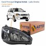 Farol GM Corsa Hatch 2003 Até 2012 Original Arteb Foco Duplo Máscara Negra Pisca Liso Lado Direito Passageiro