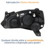 Farol GM Corsa Hatch 2003 Até 2012 Original Arteb Foco Duplo Máscara Negra Pisca Liso Lado Direito Passageiro