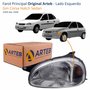 Farol Gm Corsa Hatch Sedan 1994 Até 1999 Original Arteb Lente Raiada Pisca Âmbar Lado Esquerdo Motorista