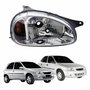 Farol GM Corsa Hatch Sedan 2000 Até 2010 Original Arteb Carcaça Cinza Lado Direito Passageiro
