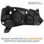 Farol Principal Gm Corsa 2003 Até 2012 Montana 2003 Até 2010 Pisca Raiado Máscara Cromada Lado Esquerdo Motorista