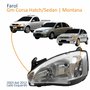 Farol Principal Gm Corsa 2003 Até 2012 Montana 2003 Até 2010 Pisca Raiado Máscara Cromada Lado Esquerdo Motorista