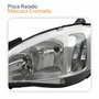 Farol Principal Gm Corsa 2003 Até 2012 Montana 2003 Até 2010 Pisca Raiado Máscara Cromada Lado Esquerdo Motorista