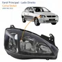Farol GM Corsa Sedan 2003 Até 2012 Foco Duplo Máscara Negra Pisca Liso Lado Direito Passageiro