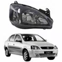 Farol GM Corsa Sedan 2003 Até 2012 Foco Duplo Máscara Negra Pisca Liso Lado Direito Passageiro