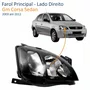 Farol Gm Corsa Sedan 2003 até 2012 Foco Duplo Máscara Negra Pisca Raiado Lado Direito Passageiro