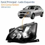 Farol Gm Corsa Sedan 2003 até 2012 Foco Duplo Máscara Negra Pisca Raiado Lado Esquerdo Motorista