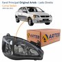 Farol GM Corsa Sedan 2003 Até 2012 Original Arteb Foco Duplo Máscara Negra Pisca Liso Lado Direito Passageiro