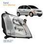 Farol Principal Gm Meriva 2003 Até 2012 Foco Duplo Máscara Cromada Lado Direito Passageiro