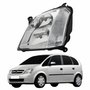 Farol Principal Gm Meriva 2003 Até 2012 Foco Duplo Máscara Cromada Lado Esquerdo Motorista