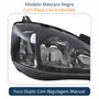 Farol GM Montana 2003 Até 2010 Foco Duplo Máscara Negra Pisca Liso Lado Direito Passageiro