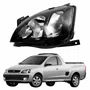 Farol Gm Montana 2003 até 2010 Foco Duplo Máscara Negra Pisca Raiado Lado Esquerdo Motorista