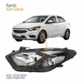 Farol Gm Onix 2017 Até 2020 Máscara Negra Lado Esquerdo Motorista