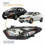 Farol Principal Gm Onix Prisma 2017 2018 2019 Máscara Negra Lado Esquerdo Motorista