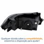 Farol Principal Gm Onix Prisma 2012 Até 2016 Máscara Negra Friso Azul Lado Esquerdo Motorista