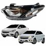 Farol Gm Onix Prisma 2017 Até 2019 Com LED Lado Esquerdo Motorista