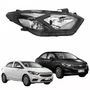 Farol Gm Onix Prisma 2017 Até 2020 Máscara Negra Lado Direito Passageiro