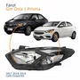 Farol Gm Onix Prisma 2017 Até 2020 Máscara Negra Lado Esquerdo Motorista
